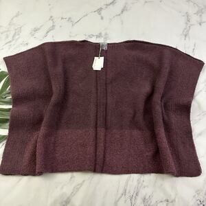 Barefoot Dreams Cozychic Coastline Poncho Sweater Plus One Size New Berry Purple